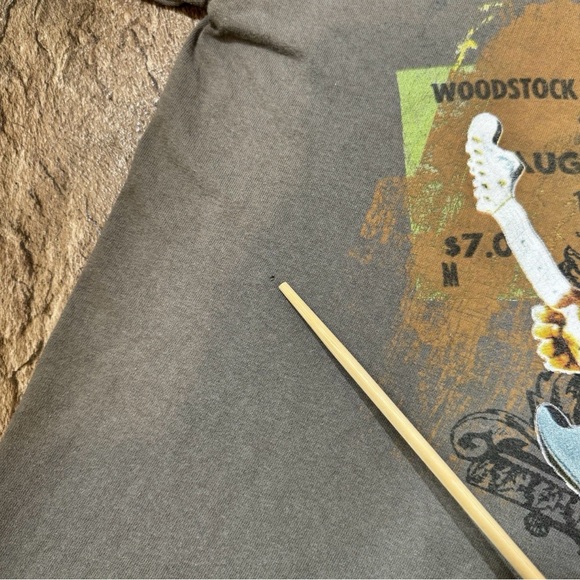 2007 Jimi Hendrix Woodstock Graphic Gray Short Sleeve T-Shirt Large - Picture 4 of 8